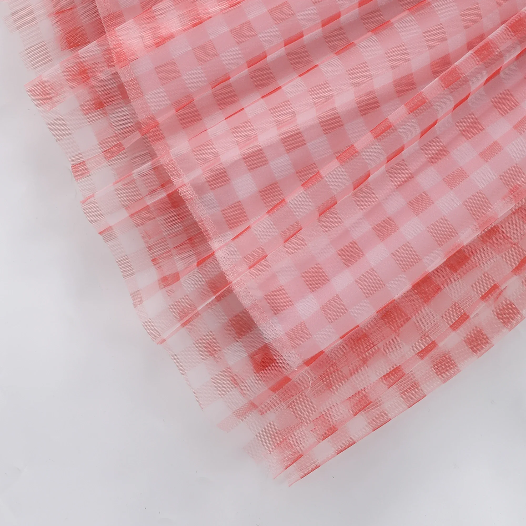 Vestido rosa de fresa para niña, conjunto de ropa de verano, manga corta, cuello tipo Polo de malla, bonito vestido informal para niño de 2 3 4 5 6 7 años - imagen 5