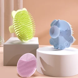 Cepillo de champú silicona suave para bebé masaje