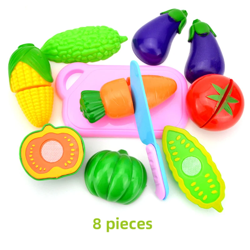 Juguetes para cortar frutas DIY, frutas y verduras, simulación entre padres e hijos, juego de simulación, juguete de cocina, comida con cesta, Navidad para niños - imagen 5