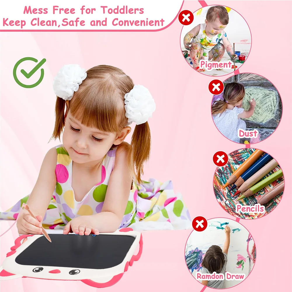 Pizarra mágica LCD gato – Tableta de dibujo para niños 10 pulgadas - imagen 5