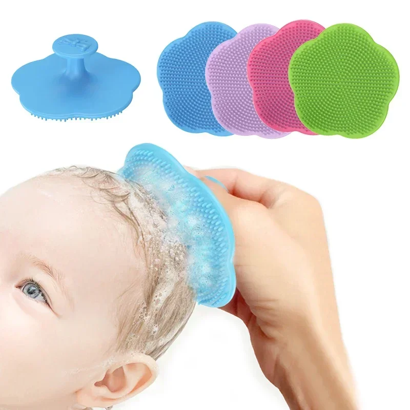 Peine suave para bebé, peine para cabeza Fetal para recién nacido, cepillo masajeador de cabeza de silicona, accesorios para el cuidado del bebé, suministros de Limpieza del cabello - imagen 3