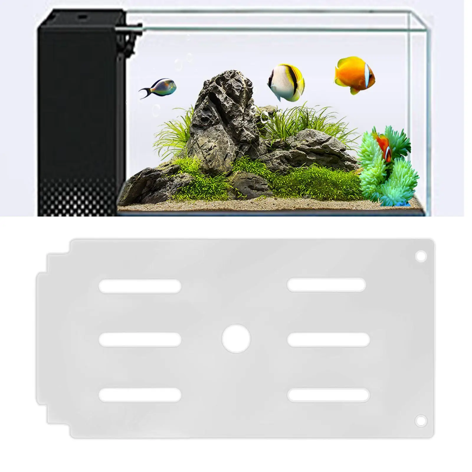 Acrylic Aquarium Top Cover, Aquarium Acrylic Canopy with Feeding Holes, Anti Jumping, Simple Installation Tank Lid