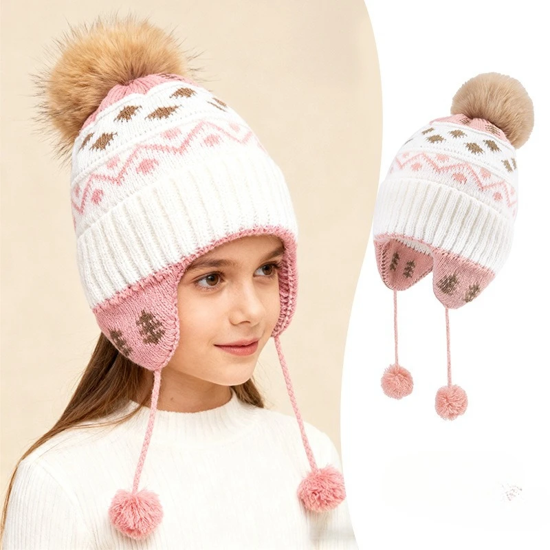 Gorro de punto con orejeras para niños – Diseño Jacquard térmico - imagen 3