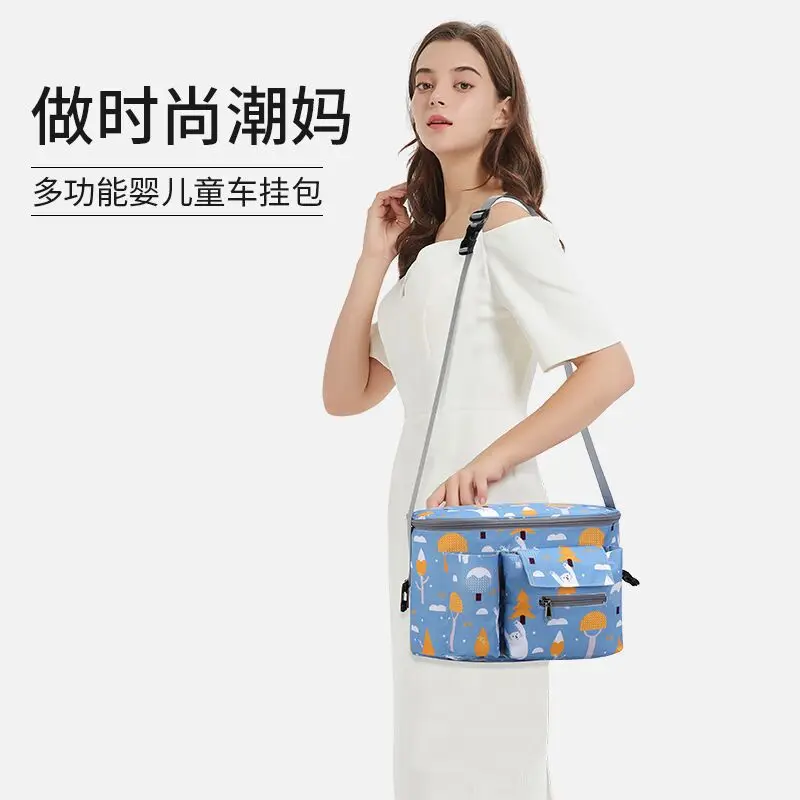 Bolsa colgante para cochecito de bebé, bolsa multifuncional para mamá al aire libre, bolsa impermeable para cochecito de almacenamiento para madre y bebé - imagen 2