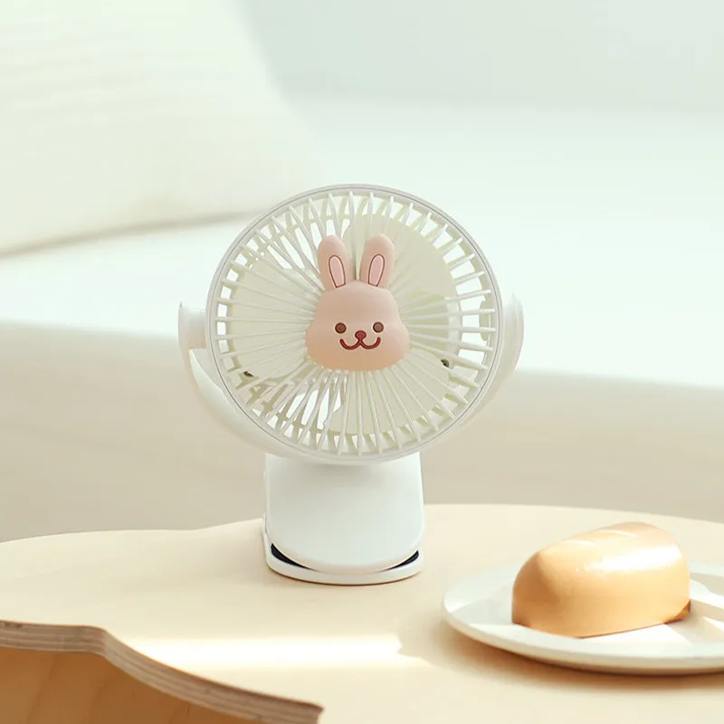 Ventilador portátil recargable para cochecito – Oso y conejito - imagen 3
