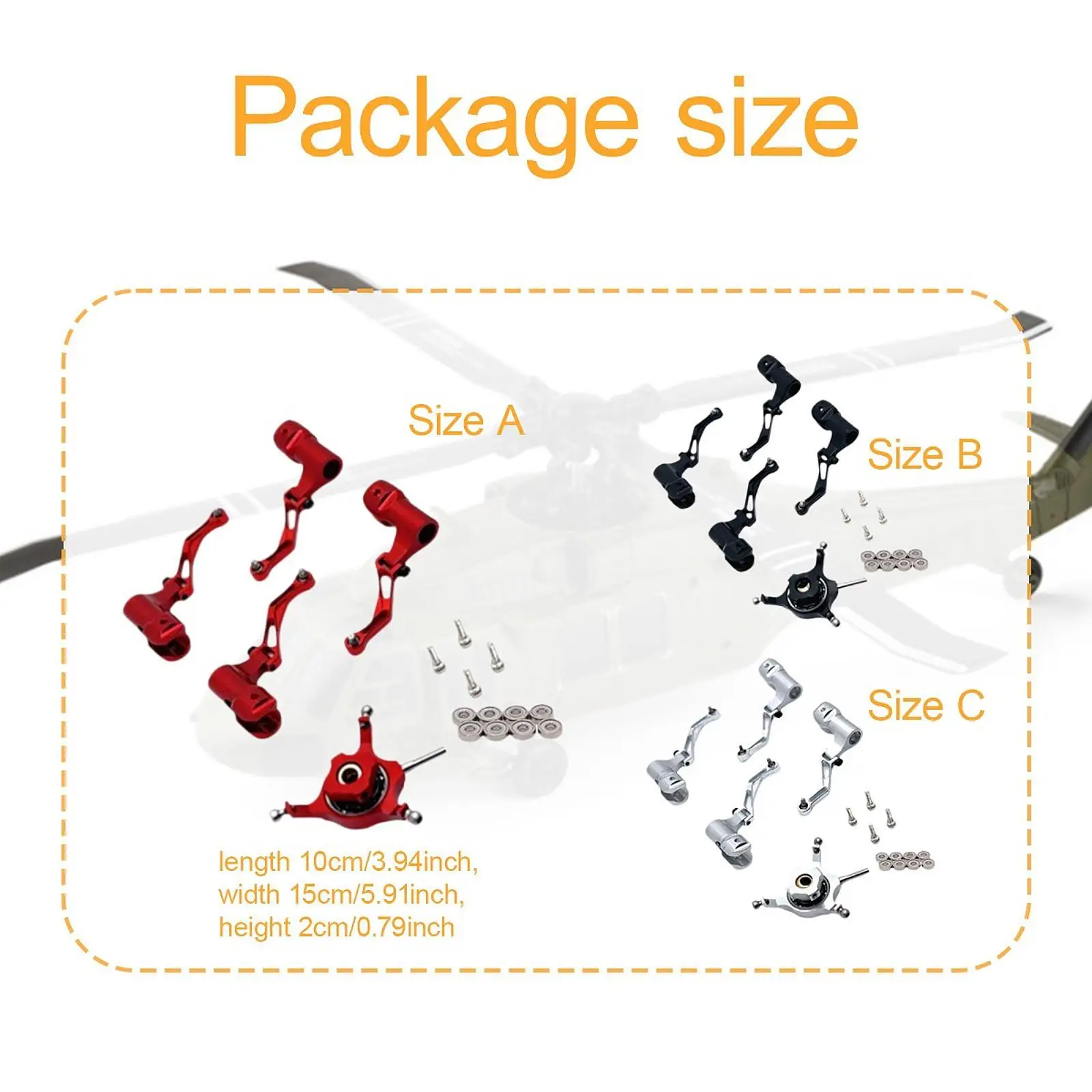 RC Helicopter Swashplate Set Spare Part Aluminum Replacement Sturdy DIY Repairing Leaf Clip RC Aircraft Accessories for K124