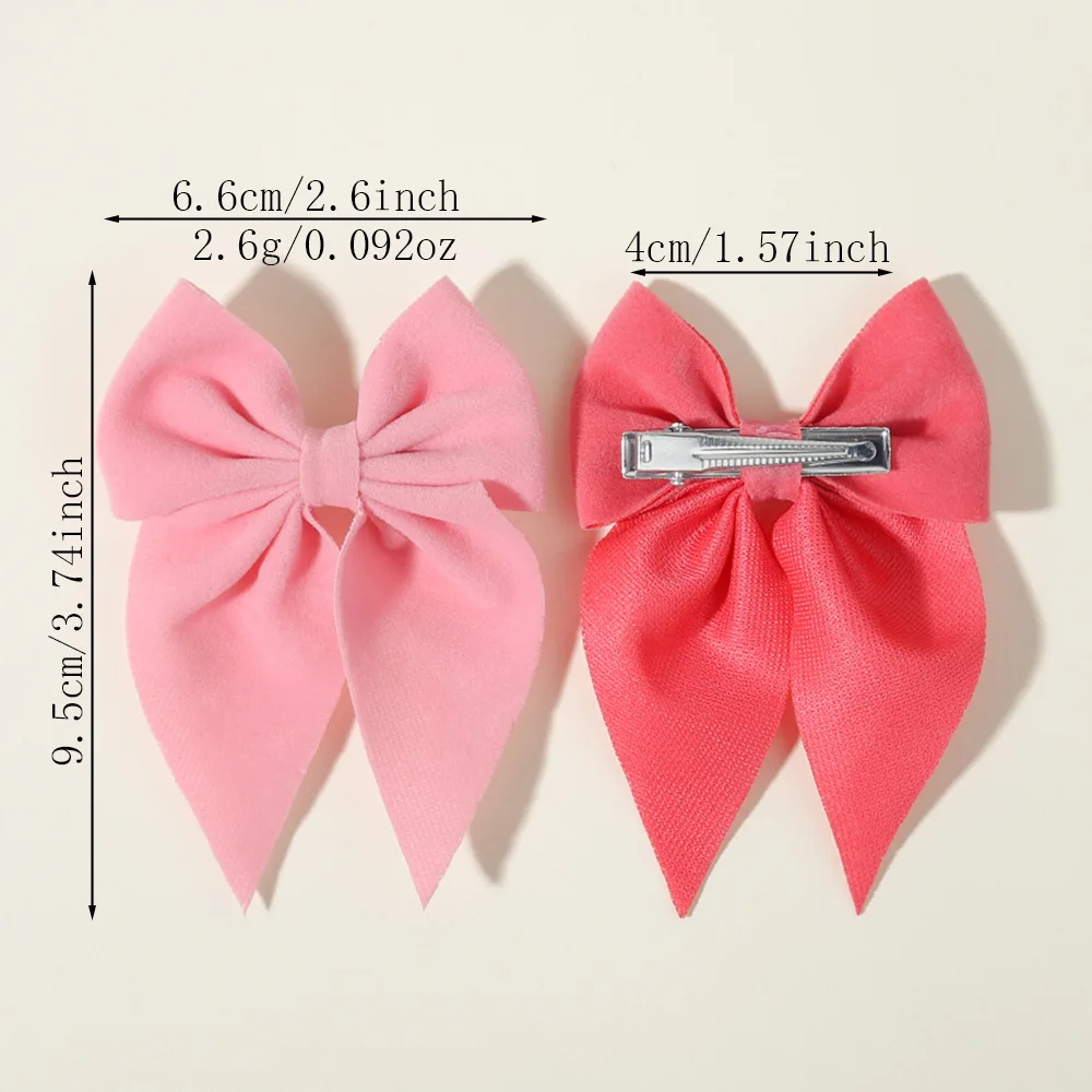 Pinza de pelo lazo terciopelo estilo francés elegante para niñas - imagen 5