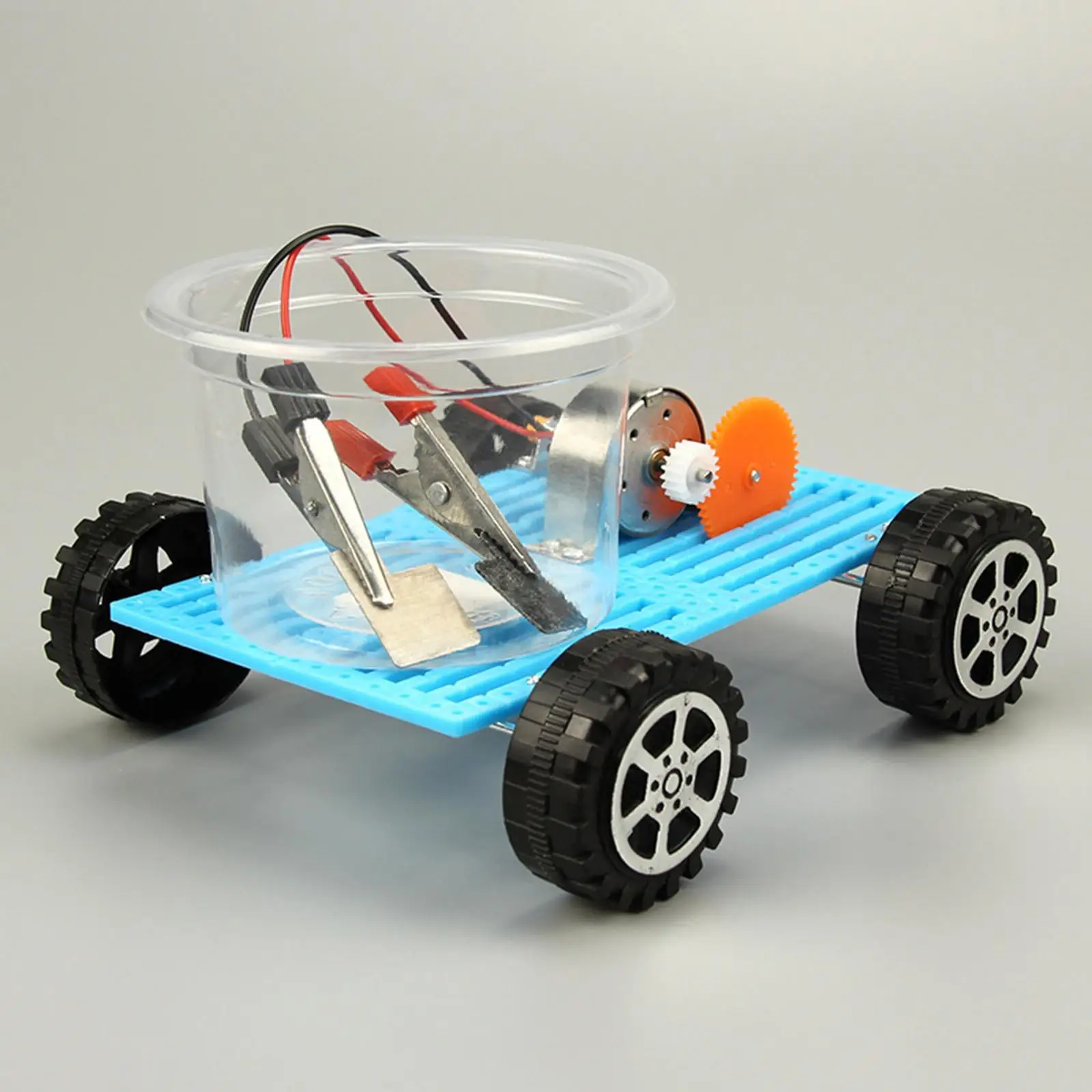 Kit de aprendizaje de vehículos con agua salina, modelo ensamblado DIY para niños