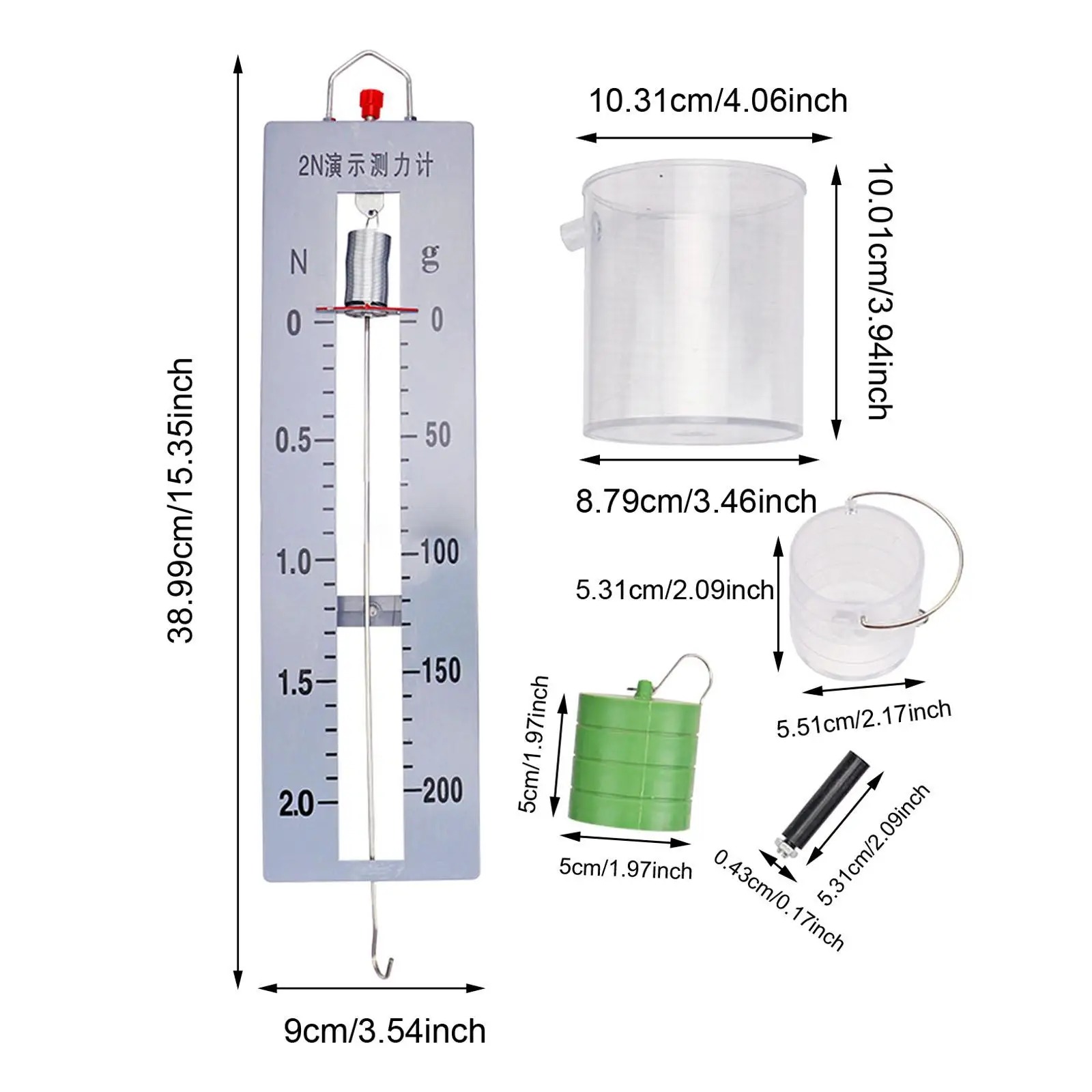 Archimedes Principle Kit Spring Scale Teaching Props for Home Learn Students