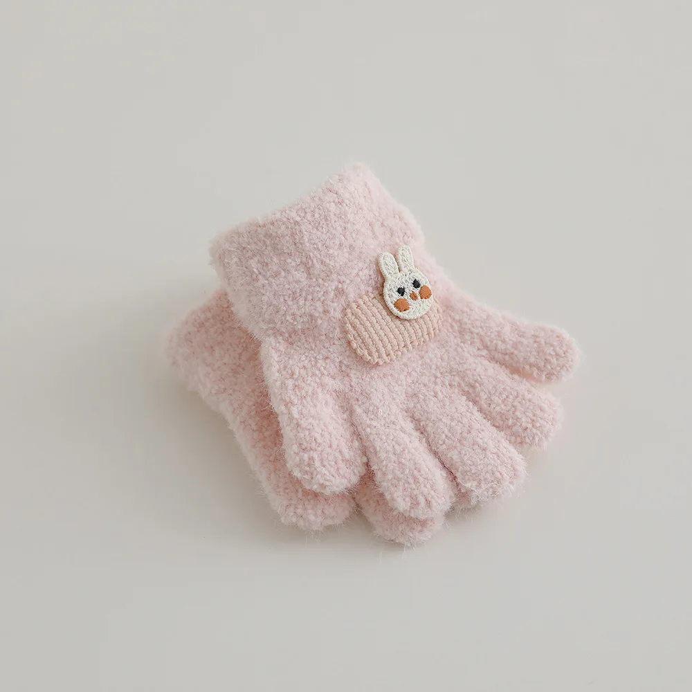 Guantes de Lana Coral Infantiles – Estampado Divertido para Invierno - imagen 4