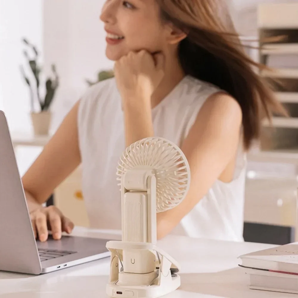 Ventilador USB recargable con clip para cochecito de bebé - imagen 3