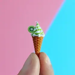 Set de bebidas y postres en miniatura para casa de muñecas
