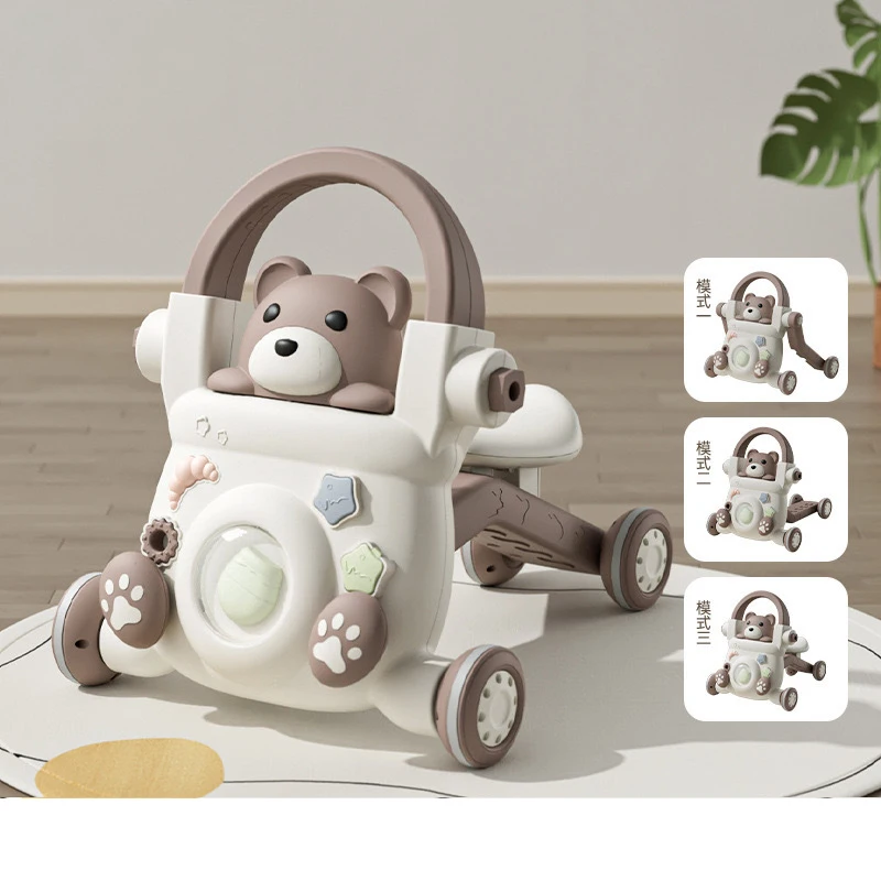 Andador multifunción 4 en 1 para bebés, carrito de cuatro ruedas para niños pequeños, juguetes para aprender a caminar, coche de equilibrio infantil - imagen 5