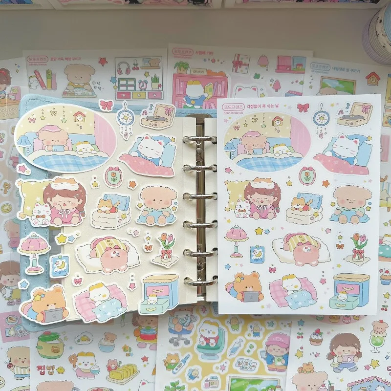 Pegatinas de osos kawaii para álbumes y cuadernos infantiles