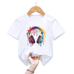 Camiseta de verano con estampado floral para niños