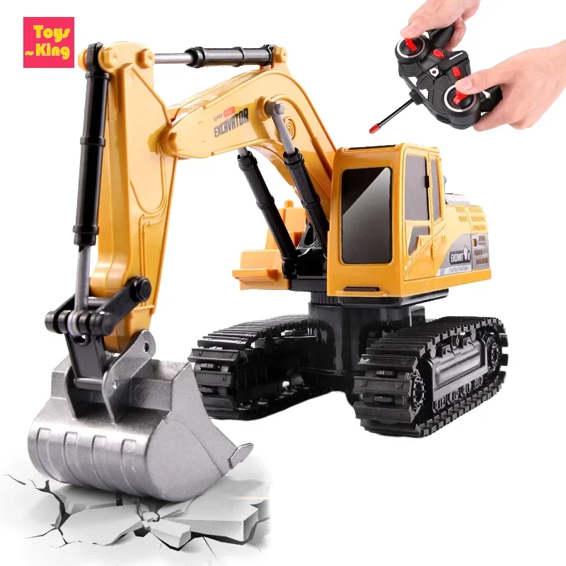Excavadora teledirigida con luces y sonido – Giro 360° aleación