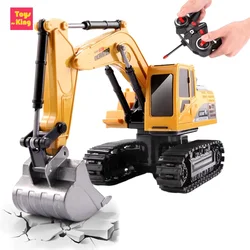 Excavadora teledirigida con luces y sonido – Giro 360° aleación