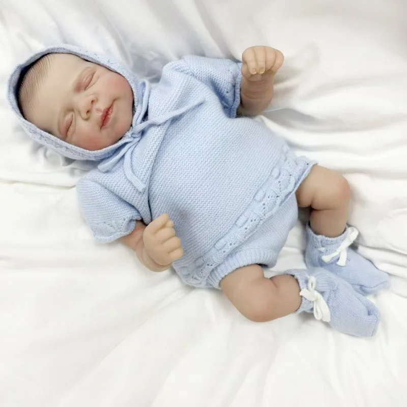 NPK-pintura a mano de 18 pulgadas, alta cantidad, Pascle Reborn Sleeping Bebe, aspecto Real realista, tacto suave, piel 3D, venas visibles, regalo de muñeca - imagen 3