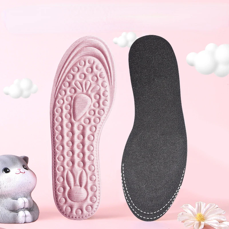 Plantillas transpirables de absorción de sudor para niños y niñas, pies planos EVA, accesorios para zapatos para correr, plantillas suaves Unisex para bebés - imagen 5