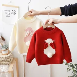 MILANCEL Jersey de punto con conejitos para niñas