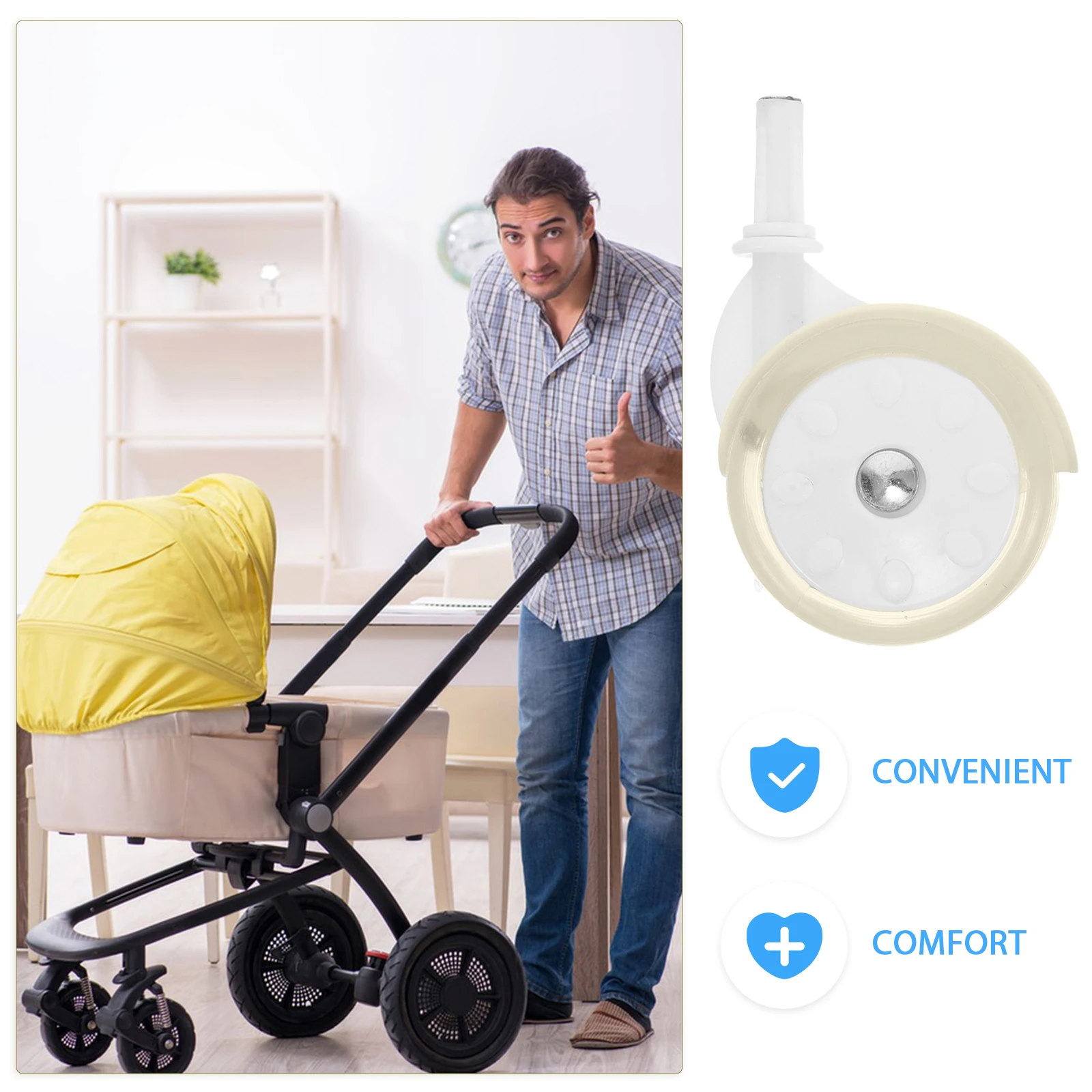 Ruedas giratorias universales de repuesto para cochecitos de bebé, ruedas giratorias para muebles, ruedas giratorias, 4 Uds. - imagen 5