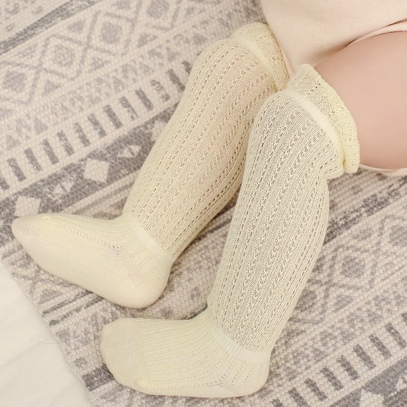 Calcetines bebé algodón sin costuras hasta rodilla suave anti mosquitos - imagen 4