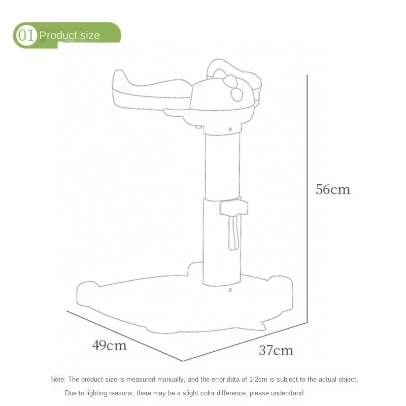 Soporte de ducha para bebé ajustable en altura con base antideslizante - imagen 5