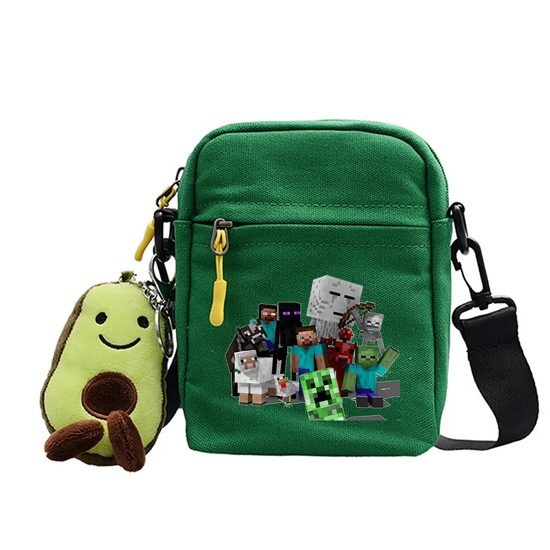 Bolso de hombro para mujeres adultas, bolsos cruzados con estampado de dibujos animados de 18CM para niños y niñas, paquete cuadrado de moda de Anime de lona, bonito regalo de cumpleaños - imagen 4