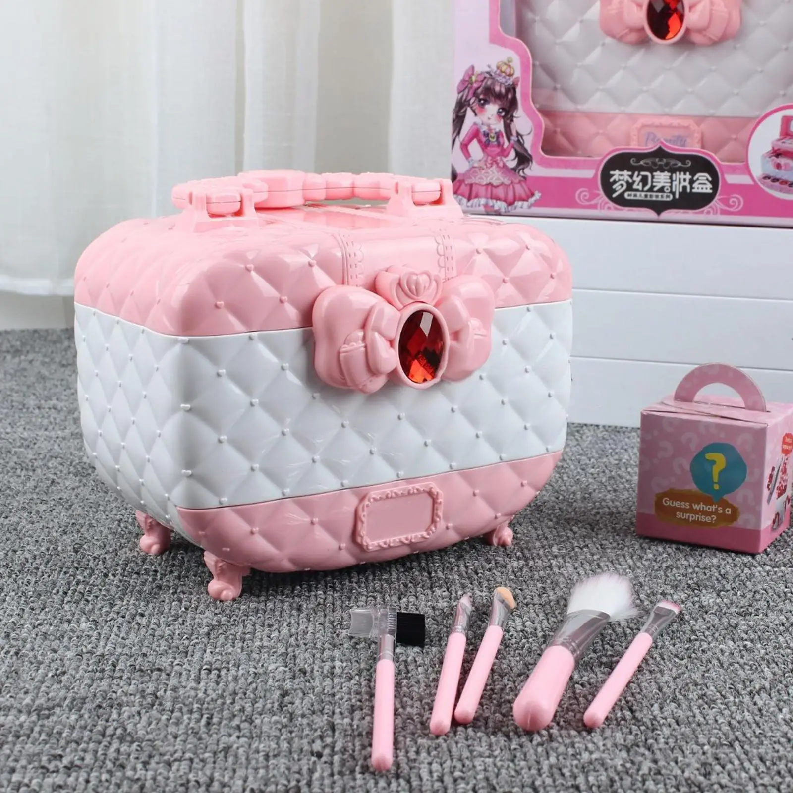 Washable Makeup Set Toy Pretend Play Cosmetic Toy for Kids Toddlers Gifts