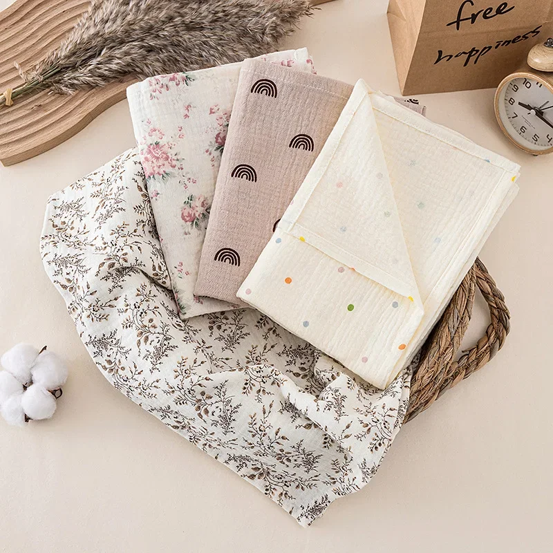 Manta envolvente de muselina de algodón para bebé, bolsas de almacenamiento con cordón, Toalla de baño para bebé, bolsa colgante cómoda, artículo de cama, 2 uds. - imagen 2