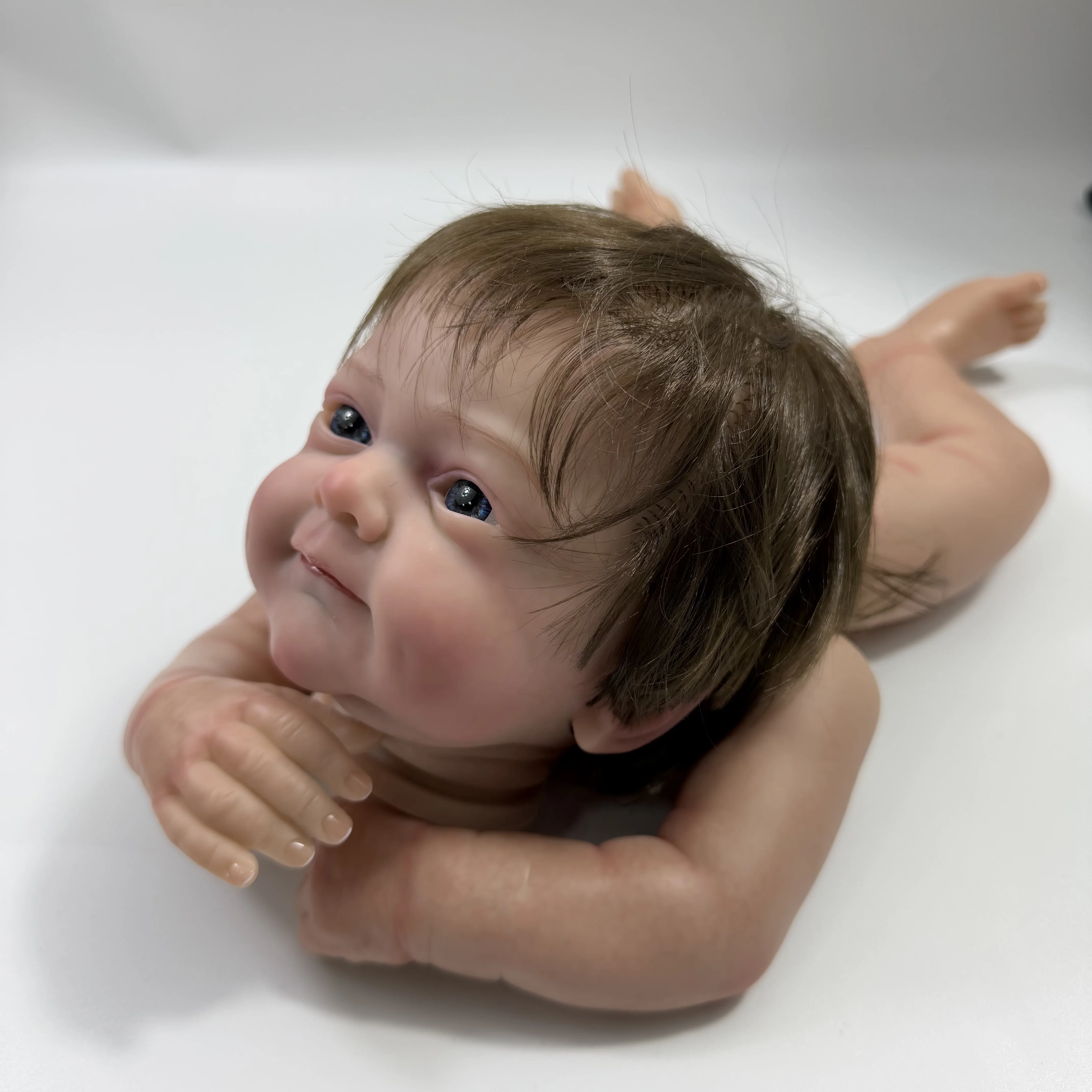 MRB Muñeca Reborn Sanya vinilo pelo enraizado cuerpo de tela - imagen 5