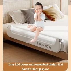 Barandilla de seguridad plegable para cama de bebé invisible