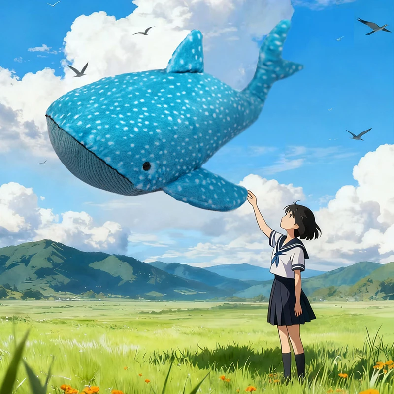 Peluche de ballena azul – Cojín decorativo infantil - imagen 4