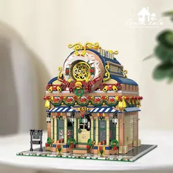 Bloques de construcción de piezas para niños, juguete de ladrillos para armar Taller de postres, serie calles de Ciudad, ideal para regalo de cumpleaños, código 2657