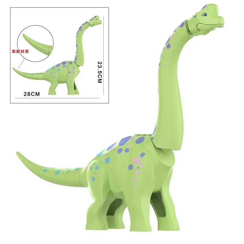 Mini figuras de dinosaurios para niños, bloques de construcción de ensamblaje, modelo de dinosaurios, rompecabezas, juguete, ladrillos de dinosaurio - imagen 3