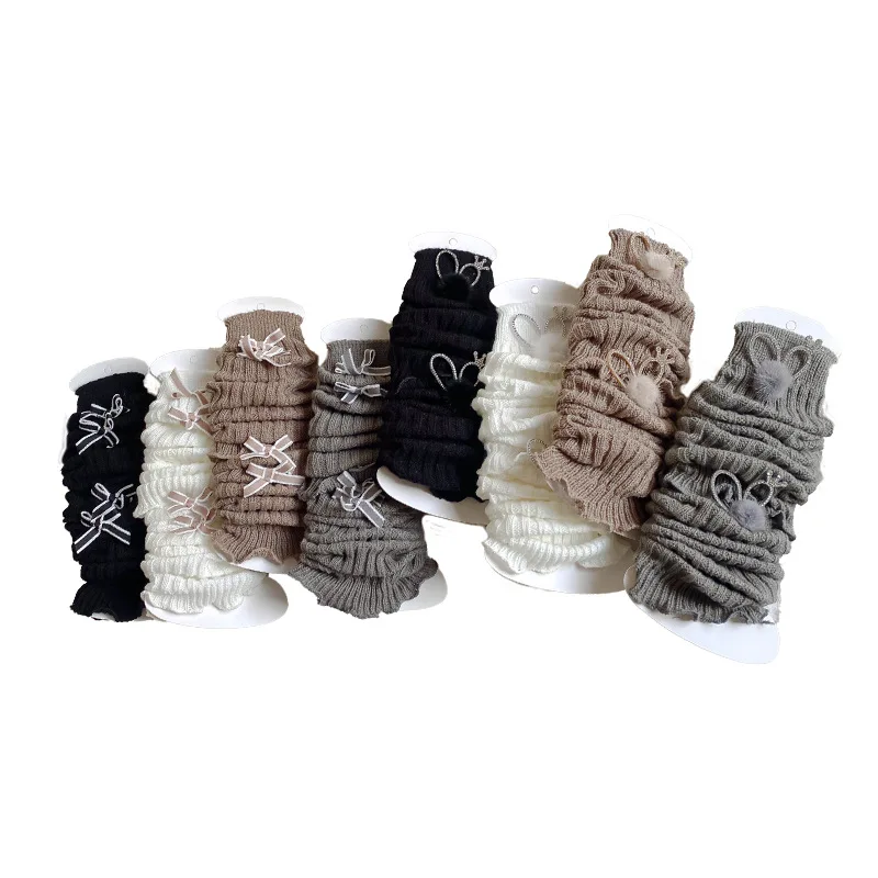 Calentadores de piernas de pantorrilla para niñas con orejas de Rubbit, calcetines dulces de moda para niñas, calentadores de piernas de algodón suave para otoño, calcetines hasta la rodilla - imagen 5