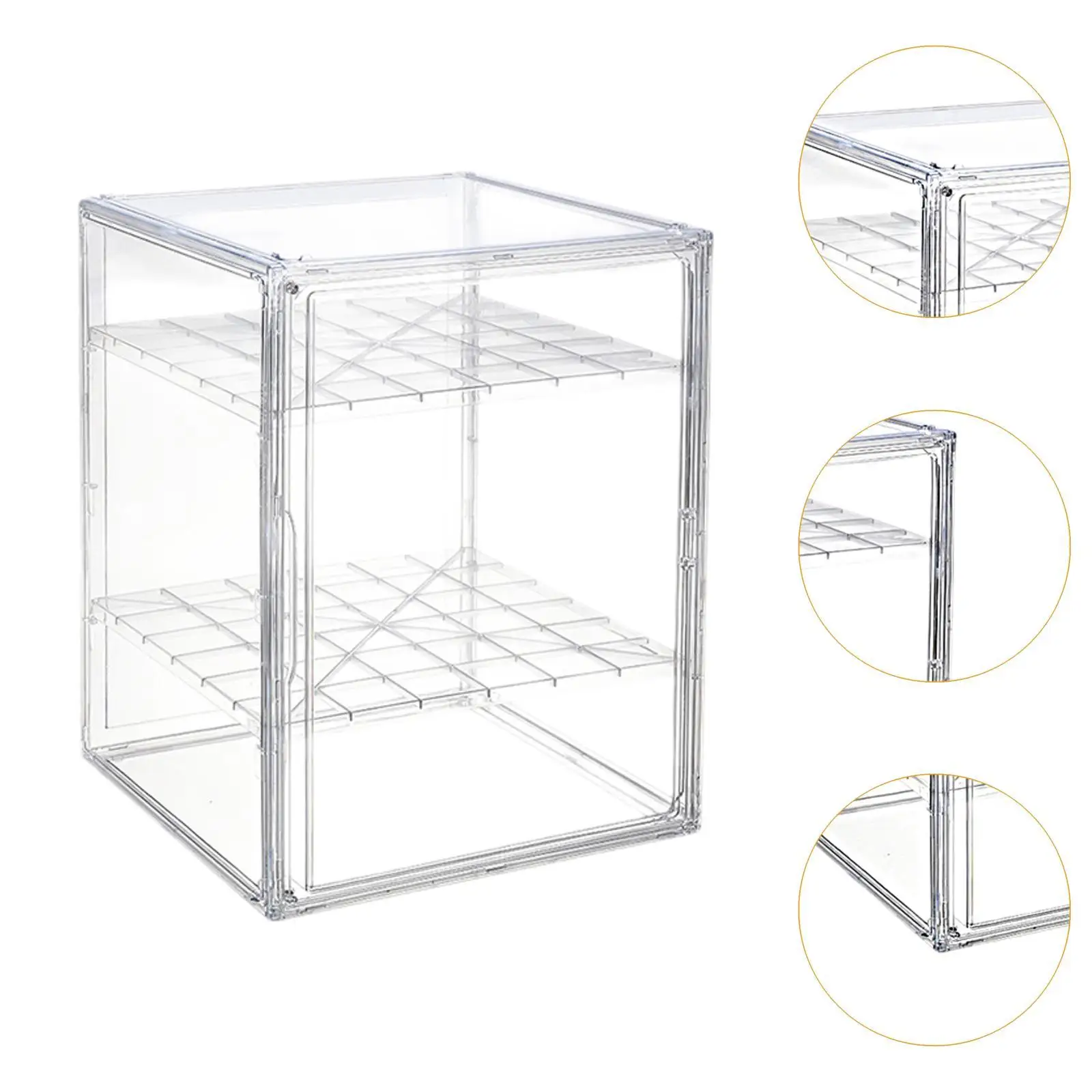 Display Case Helmet Display Case Self-assembly Shelf Collectibles Box Showcase for Collectibles Toys Helmet Souvenirs Booties