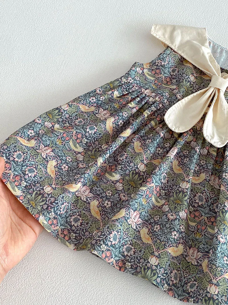 MILANCEL vestido de verano bebé niña algodón sin mangas estampado - imagen 2