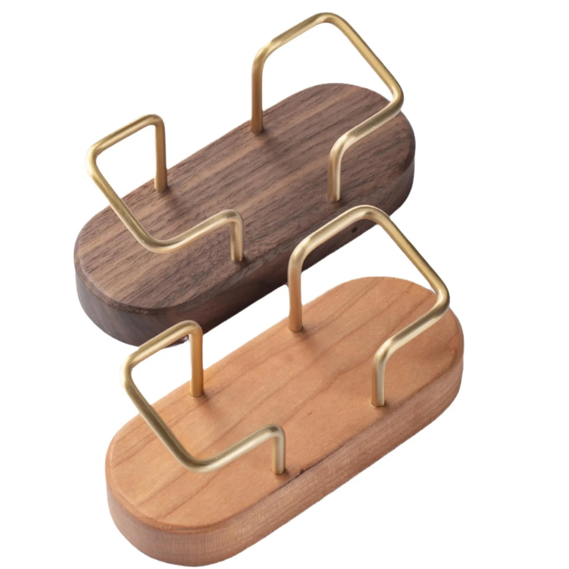 Tarjetero de madera ovalado para tarjetas de visita - Escritorio - imagen 4