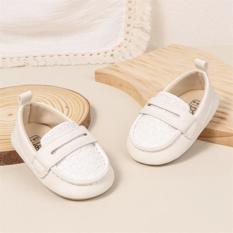 Suefunskry, zapatos mocasines a la moda para bebé, niño y niña, zapatos antideslizantes de suela suave para caminar, zapatos informales sin cordones para primavera y otoño - imagen 5
