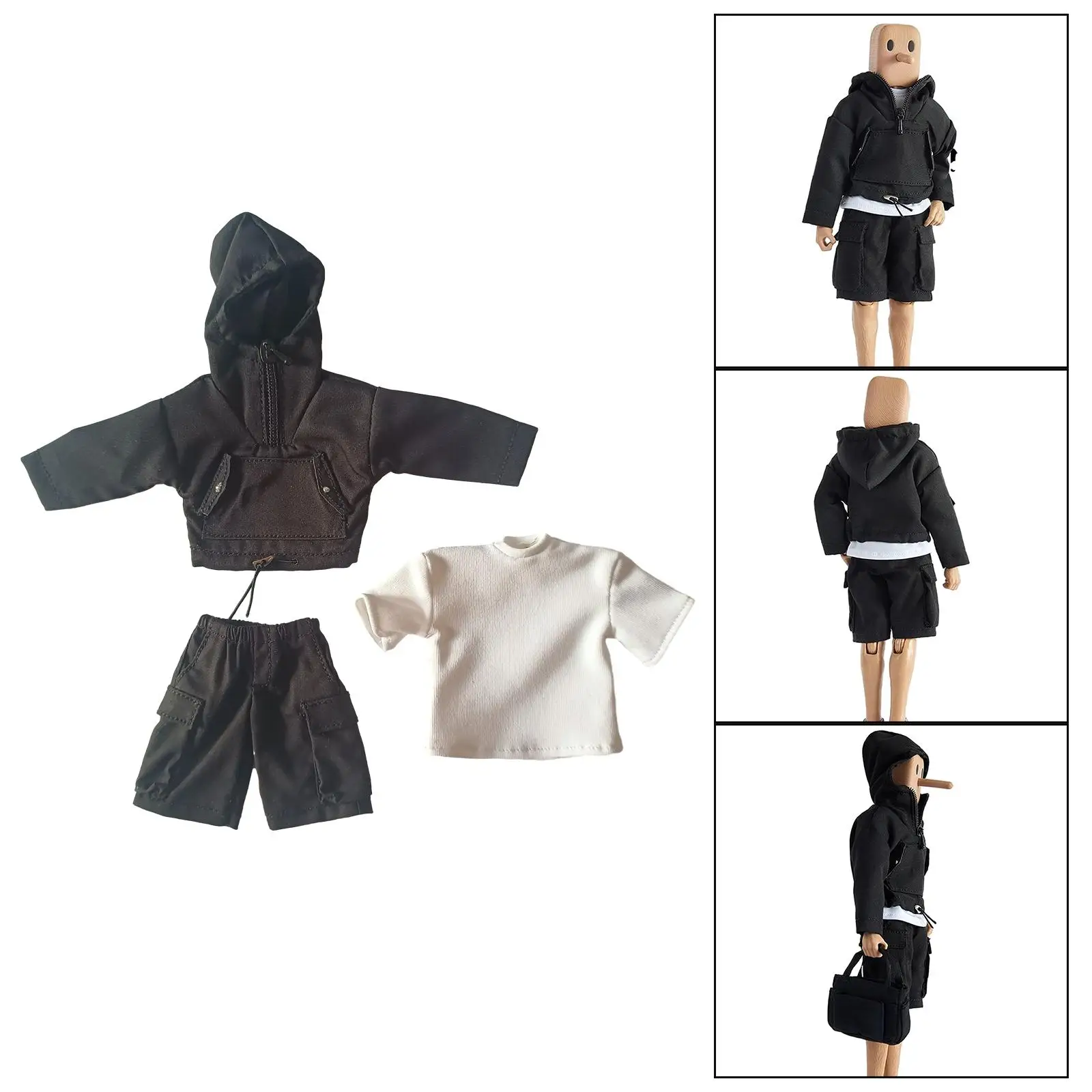 1/12 Scale Miniature Male Doll Clothes Handmade Men's Casual Outfits Classic for 6 inch Male Collectable Action Figures Dress up