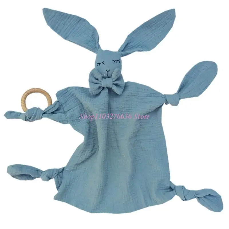 Toalla capucha conejo Bebé – Algodón suave absorbente - imagen 5