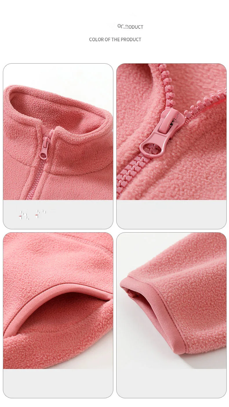 Abrigo de lana estampado animal para niños frontal