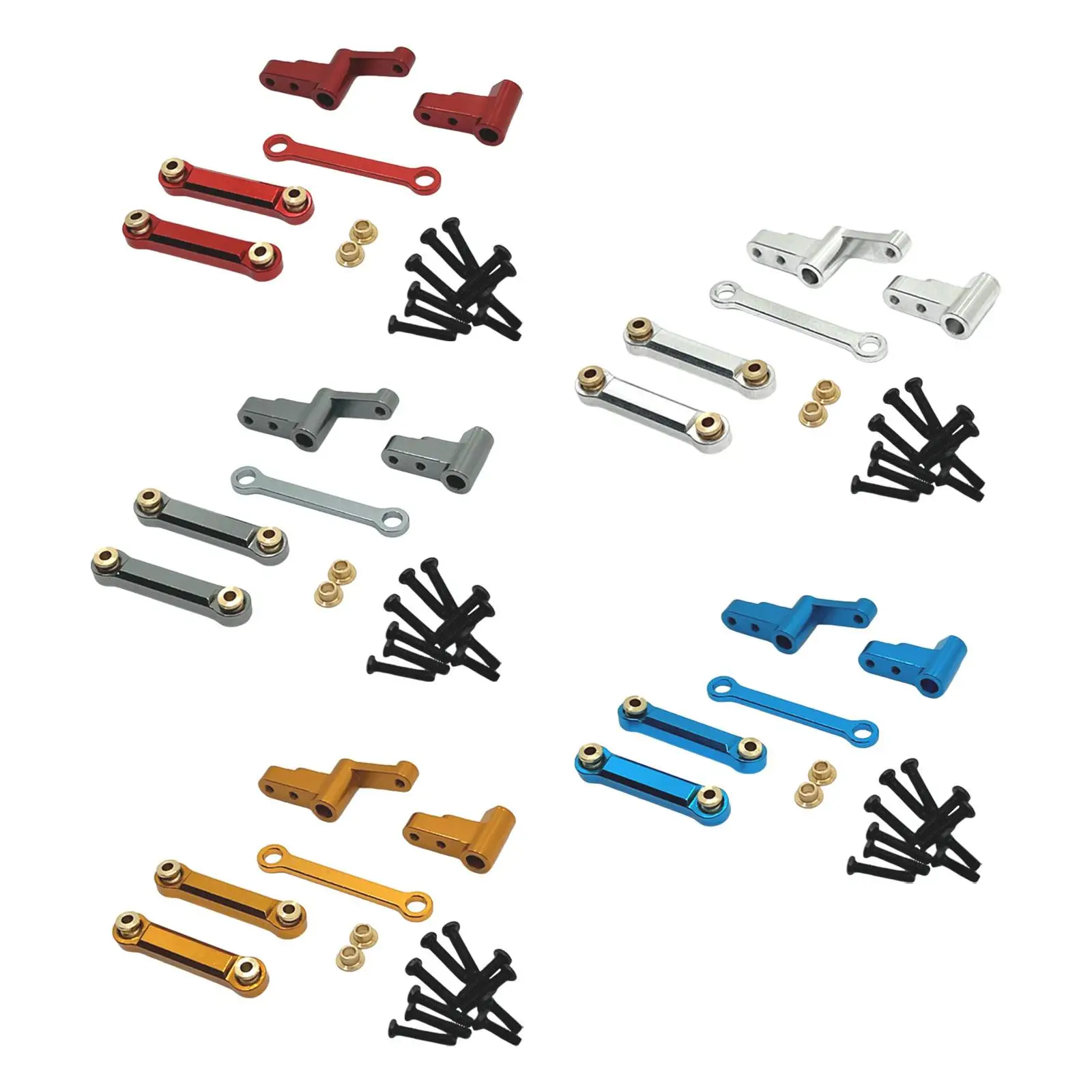 RC Car Steering Kits High Strength Parts Aluminium Replaces for 1:14 14301 14302 14303 RC Car Crawler Model DIY Hobby Parts Accs