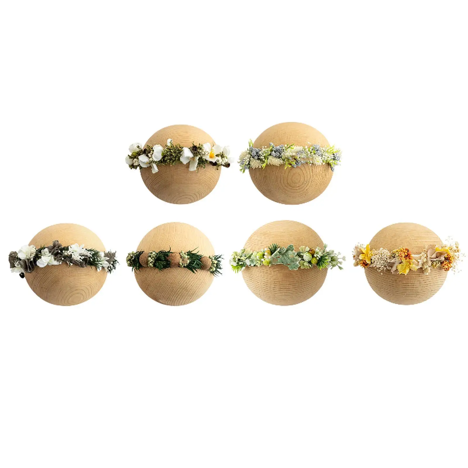 Diadema de flores para recién nacido de 0 a 6 meses, corona floral, fotografía de regalo ajustable - imagen 3