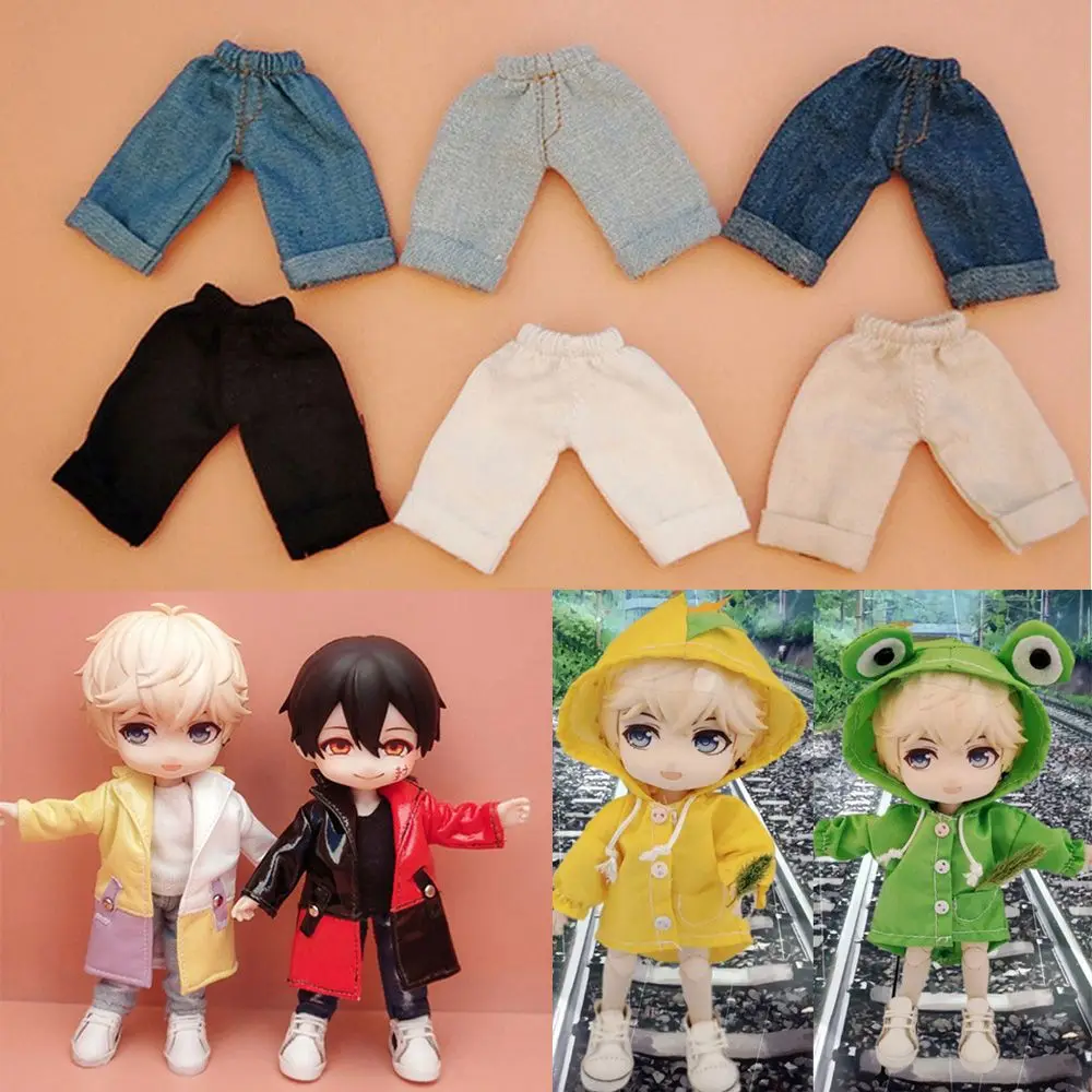 Cool niños regalo juguetes 1/12 muñecas moda muñeca pantalones cortos sudaderas con capucha muñeca Jeans PU chaquetas de cuero - imagen 5