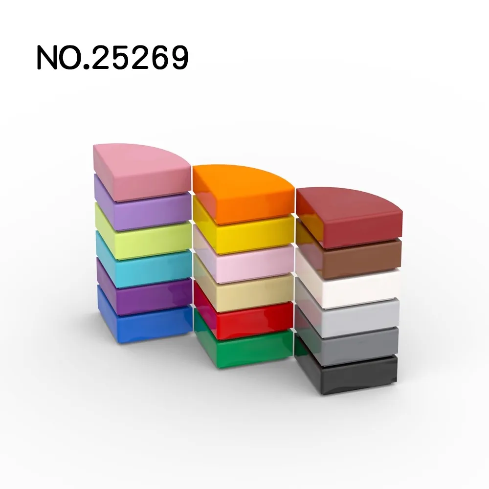 20 piezas MOC Compatible ensambla partículas 25269 48410 azulejo redondo 1x1 cuartos piezas de bloques de construcción DIY Compatible tecnología juguete - imagen 2