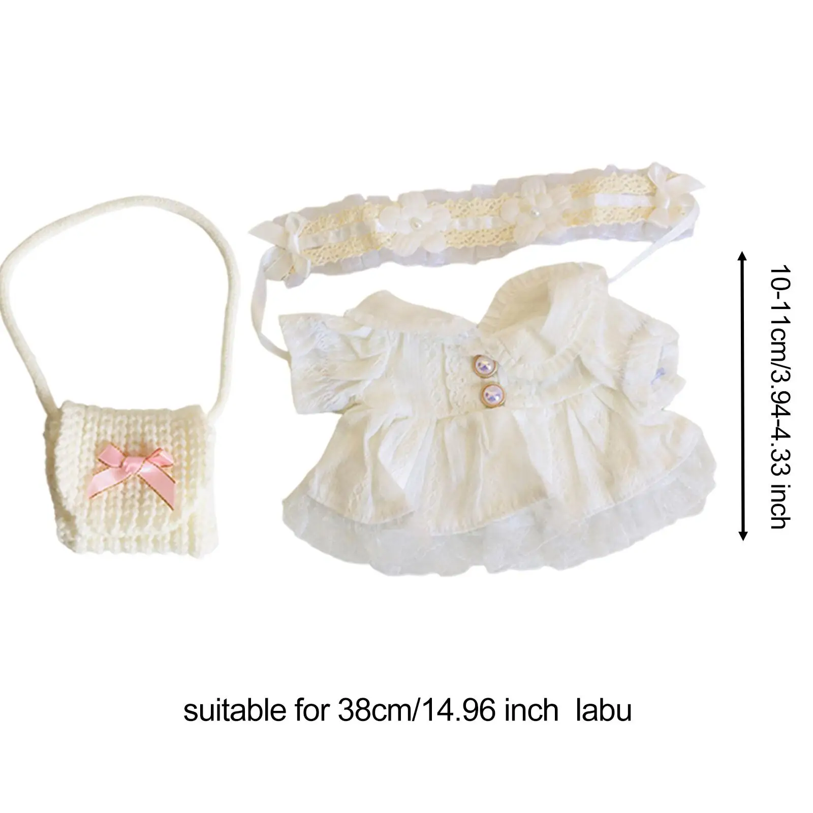 38cm Plush Doll Clothes Doll Wedding Dress Comfortable Costumes Stuffed Animals Clothes Doll Outifit Fashion Doll Clothing