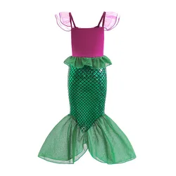 Disfraz de Ariel para niña – Vestido de sirena con lentejuelas