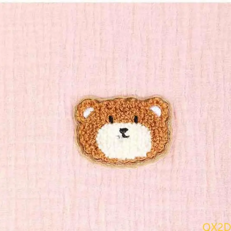 Toalla baño con capucha algodón algodón QX2D Múltiple toalla portátil poncho para niños - imagen 2